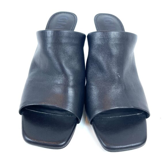 NEW Gianni Bini Black Leather Lace Up Open Toe 3" Heel Women's Heels Size 6M - Picture 2 of 10